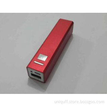 Custom Printing Logo Blue Metal Power Bank 2600mah For Mobi